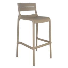 SERENA ΣΚΑΜΠΟ BAR PP - UV CAPPUCCINO, ΥΨΟΣ ΚΑΘΙΣΜΑΤΟΣ 65CM, ΣΤΟΙΒΑΖΟΜΕΝΟ