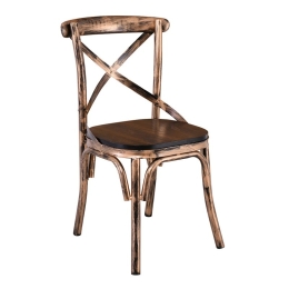 MARLIN WOOD ΚΑΡΕΚΛΑ DARK OAK, ΜΕΤΑΛΛΟ ΒΑΦΗ BLACK GOLD