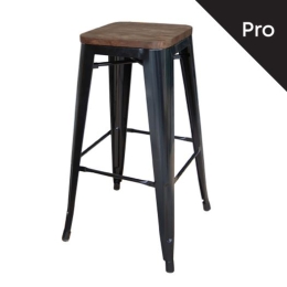 RELIX WOOD ΣΚΑΜΠΟ BAR-PRO, ΣΤΟΙΒΑΖΟΜΕΝΟ, ΜΕΤΑΛΛΟ ΒΑΦΗ ΜΑΥΡΟ, ΚΑΘΙΣΜΑ DARK OAK