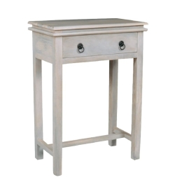 MAISON CONSOLE ΕΠΙΠΛΟ ΚΟΝΣΟΛΑ 1 ΣΥΡΤΑΡΙ, ΞΥΛΟ MANGO ANTIQUE ΑΣΠΡΟ