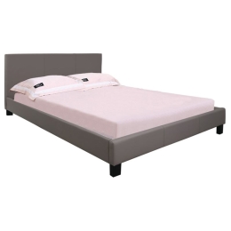 WILTON ΚΡΕΒΑΤΙ ΔΙΠΛΟ, ΓΙΑ ΣΤΡΩΜΑ 150X200CM, PU ΑΠΟΧΡΩΣΗ CAPPUCCINO
