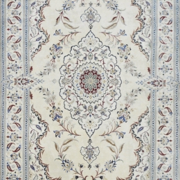 Χειροποίητο Χαλί Persian Nain Wool-Silk 198Χ129 198Χ129cm